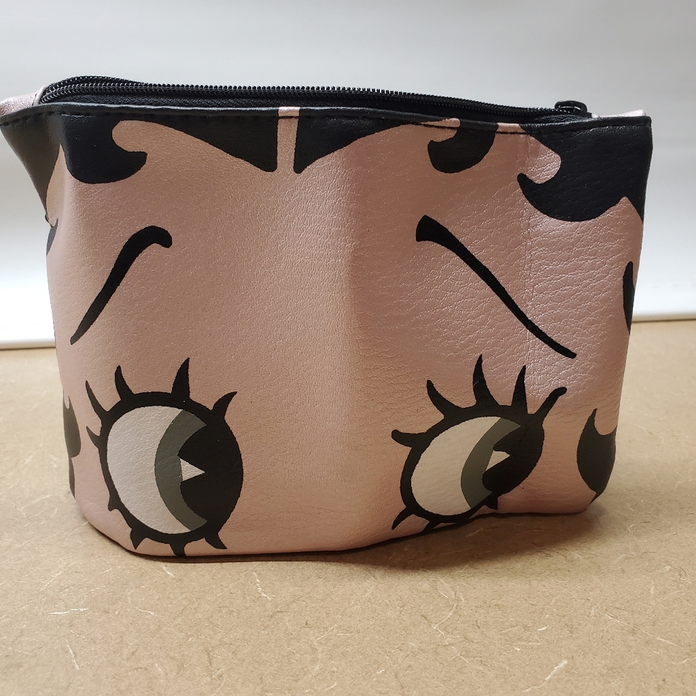 Expressive Pink and Black Cosmetic Case
